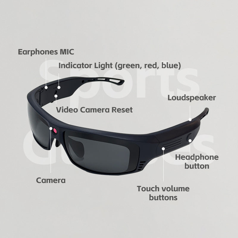 UV 400 sunglasses Outdoor Sports Video Smart Glasses