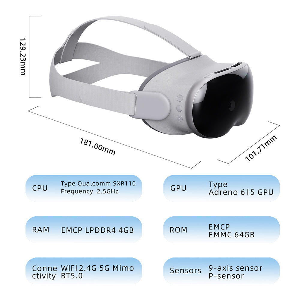 Portable Lightest 3D VR Glasses  Vision PRO with Eye Tracking